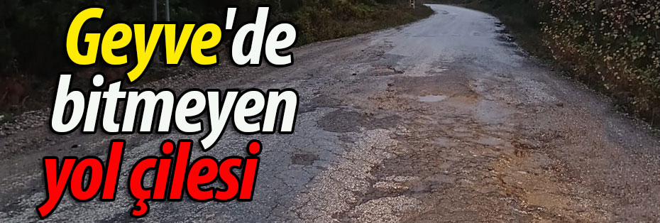 Geyve'de bitmeyen yol çilesi