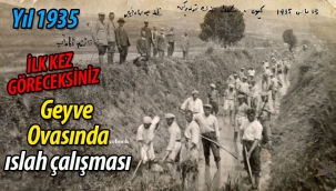 Yıl 1935.. Geyve Ovasında ıslah çalışması