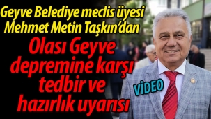 Mehmet Metin Taşkın'dan deprem uyarısı