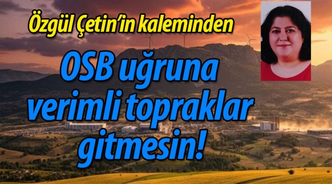 OSB uğruna verimli topraklar gitmesin!