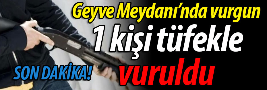 SON DAKİKA! Geyve Meydanı'nda vurgun: 1 kişi tüfekle vuruldu.