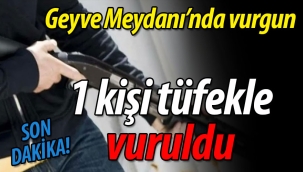SON DAKİKA! Geyve Meydanı'nda vurgun: 1 kişi tüfekle vuruldu.