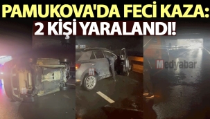Pamukova'da feci kaza: 2 kişi yaralandı!