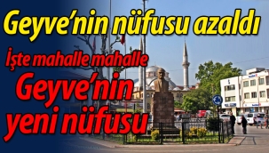 İşte mahalle mahalle Geyve'nin yeni nüfusu