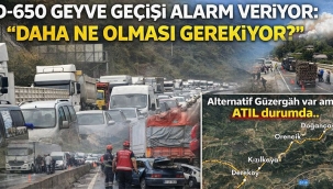 D-650 Geyve Geçişi Alarm Veriyor!