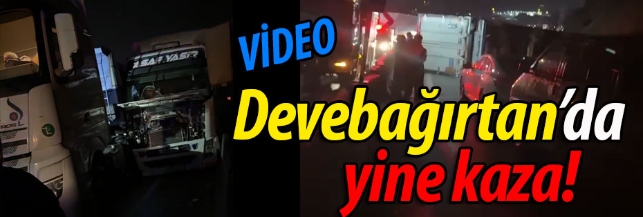Devebağırtan'da yine kaza! TIR devrildi