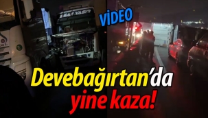 Devebağırtan'da yine kaza! TIR devrildi