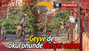 Geyve'de okul önünde dehşet anları