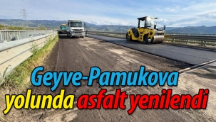 Geyve-Pamukova yolunda asfalt yenilendi