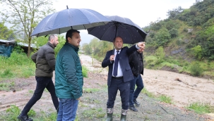 Geyve'de Karaçay ve Kıncılar Deresinde taşkınlık yaşandı