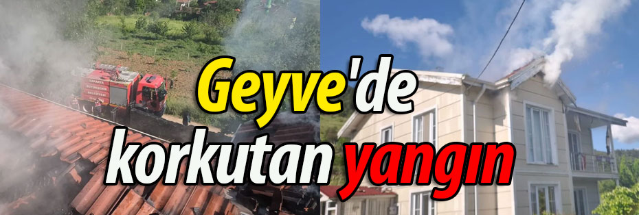 Geyve'de korkutan yangın