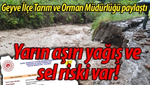 Sel, su baskını ve doluya dikkat!