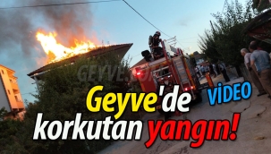 Geyve'de korkutan yangın