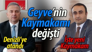 Geyve'nin kaymakamı değişti