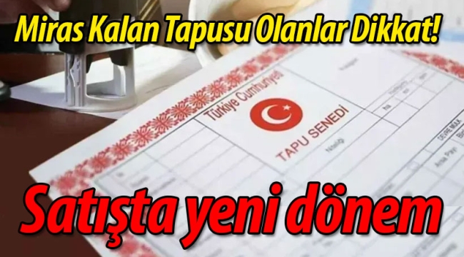 Miras Kalan Tapusu Olanlar Dikkat!