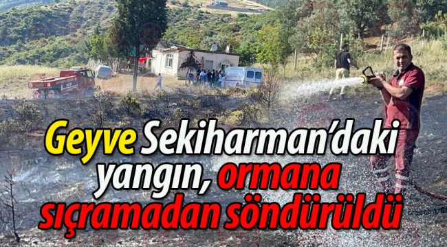 Sekiharman'da çıkan yangın büyümeden söndürüldü