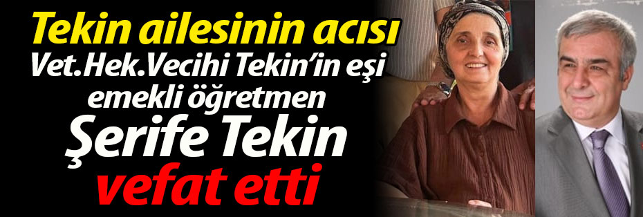 Tekin ailesinin acısı; emekli öğretmen Şerife Tekin vefat etti