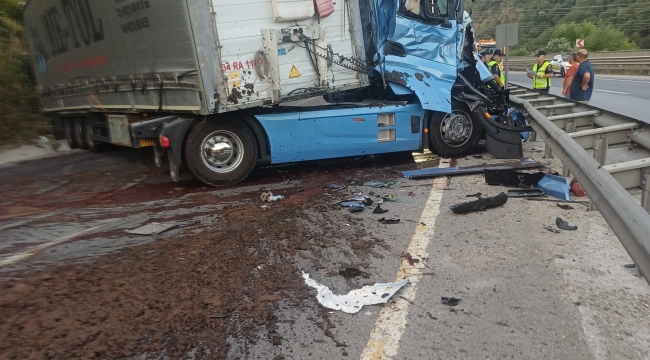 Geyve Devebağırtan"da iki TIR çarpıştı