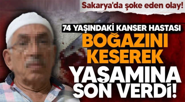 Sakarya'da şoke eden olay! Yaşamına son verdi