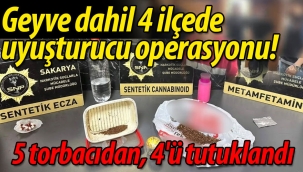 Geyve dahil 4 ilçede uyuşturucu operasyonu! 