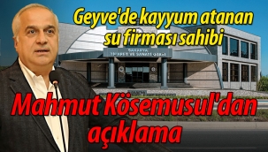 Geyve'de kayyum atanan su f irması sahibi Mahmut Kösemusul'dan açıklama