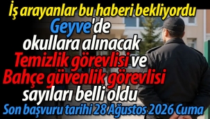 Geyve'de okullara alınacak görevli sayıları belli oldu!