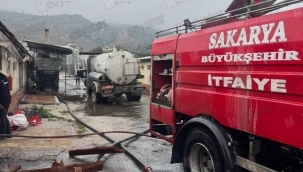 Geyve'de tavuk çiftliği yandı! 