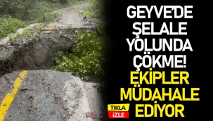 Geyve Doğançay Şelalesi yolunda çökme! 