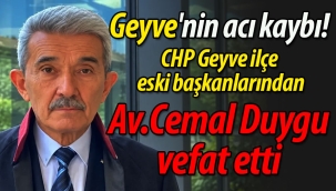 Geyve'nin acı kaybı! Av. Cemal Duygu vefat etti