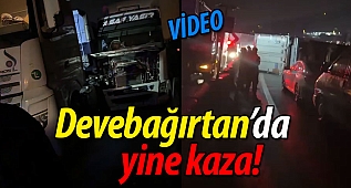 Devebağırtan'da yine kaza! TIR devrildi
